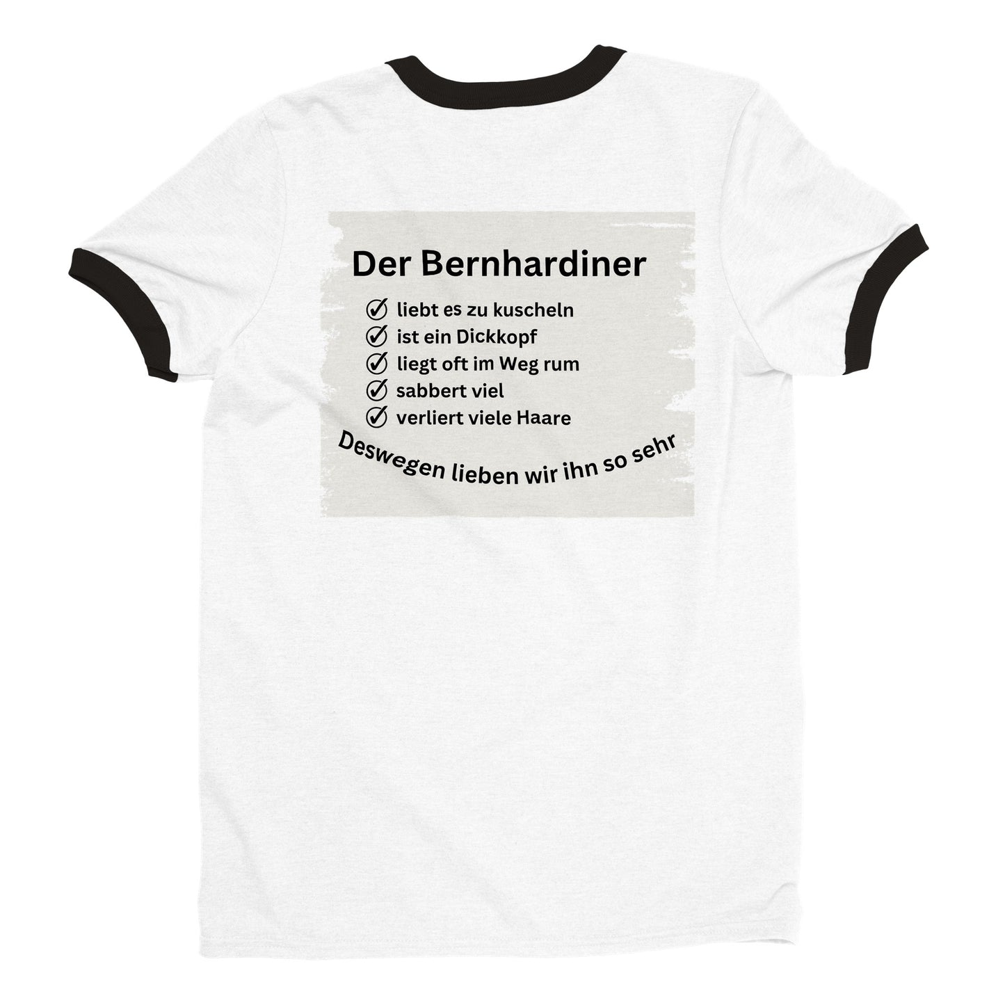 Der Bernhardiner White Edition Herren Ringer T-Shirt