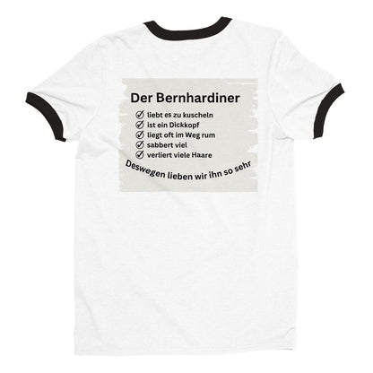 The Saint Bernard White Edition Men's Ringer T-Shirt